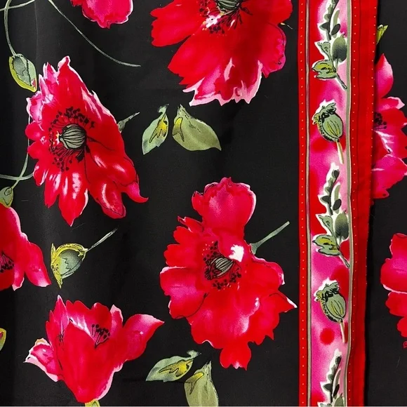 Vintage Notations MP Floral Boho Fairy Grunge Y2K Faux Wrap Resort Maxi Skirt - Picture 3 of 7